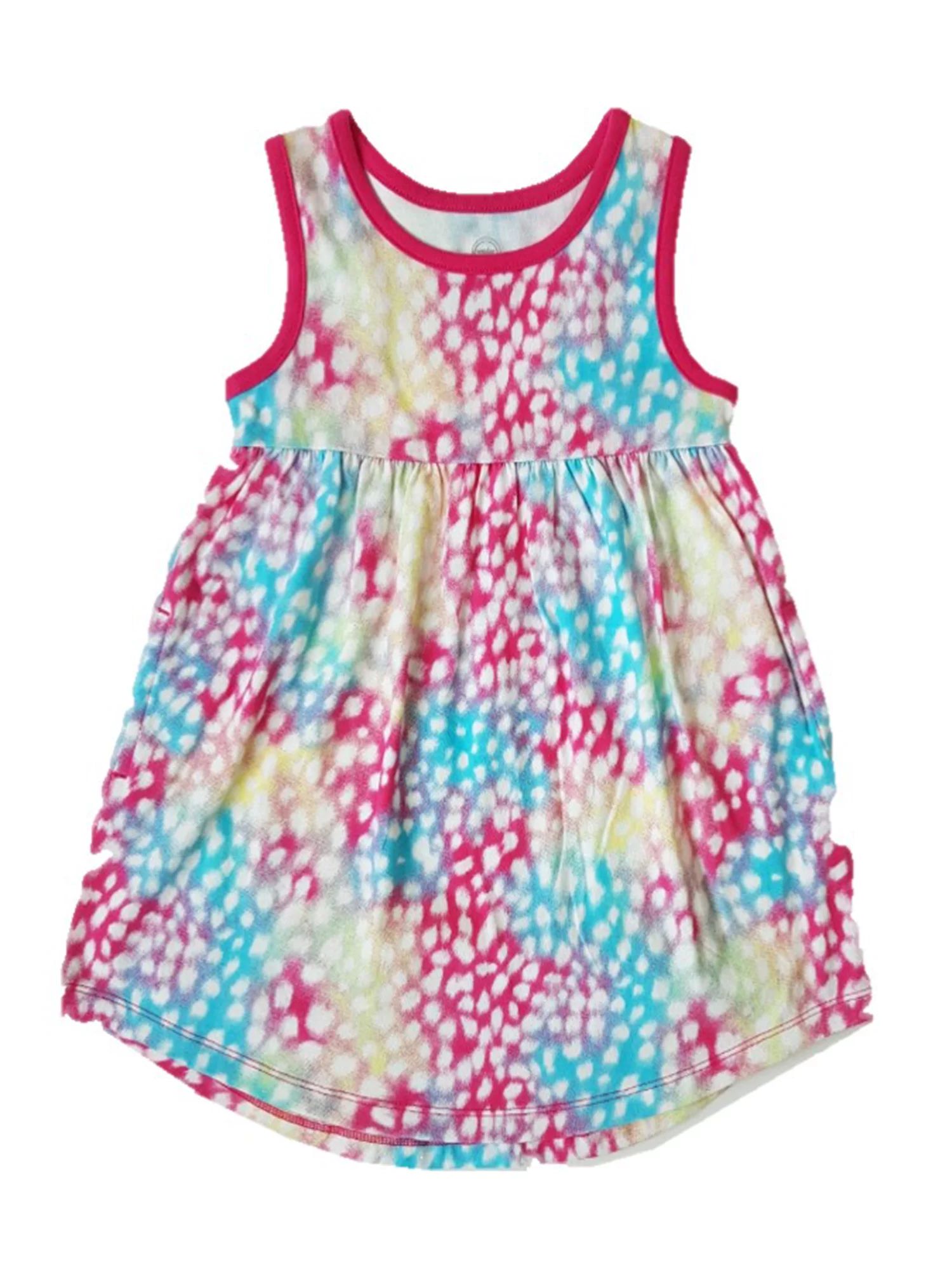 Wonder Nation Toddler Girls Printed Tank Dress | Walmart (US)