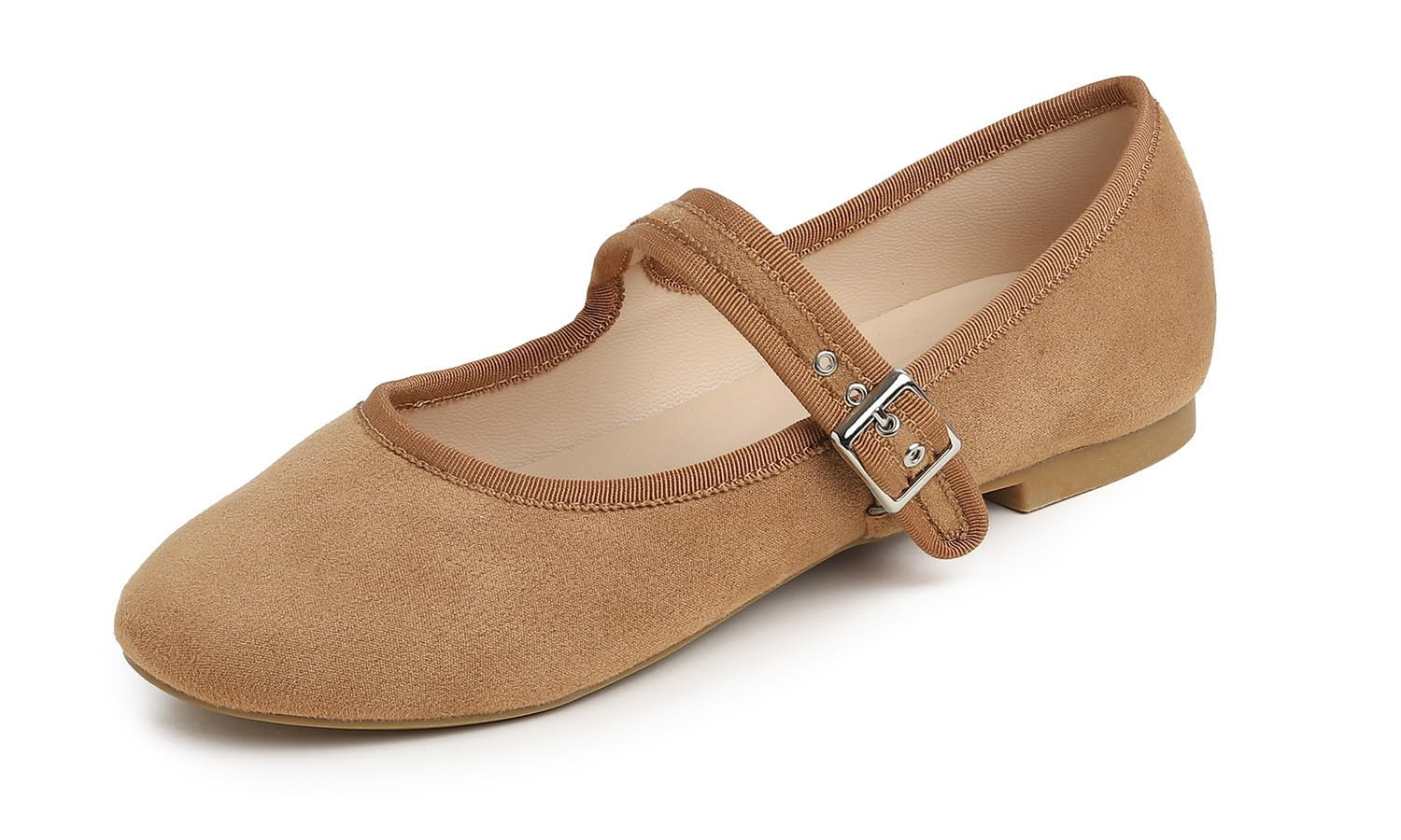 FEVERSOLE Women's Soft Cushion Extra Padded Comfort Round Toe Mary Jane Metal Buckle Fashion Ball... | Amazon (US)