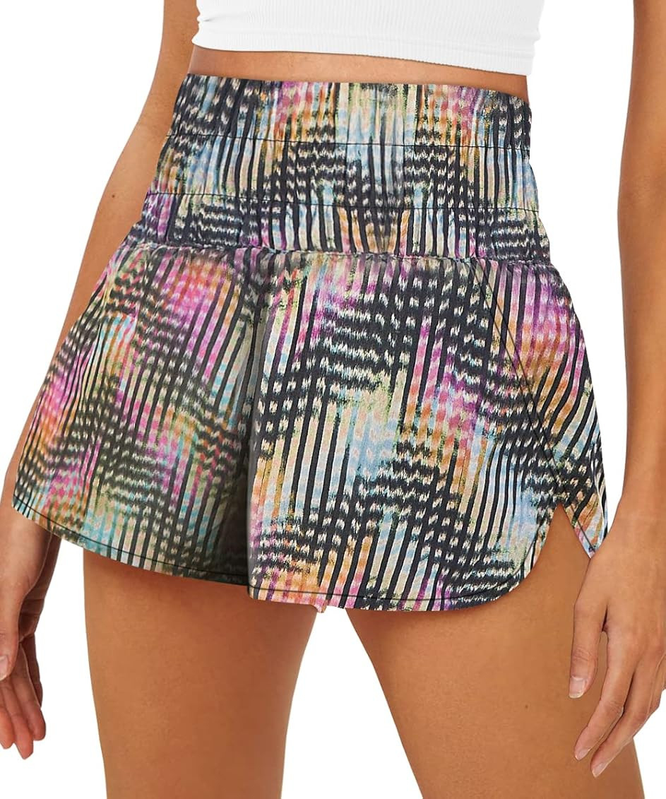 AUTOMET Womens High Waisted Athletic Shorts Elastic Casual Summer Running Shorts Quick Dry Gym Worko | Amazon (US)