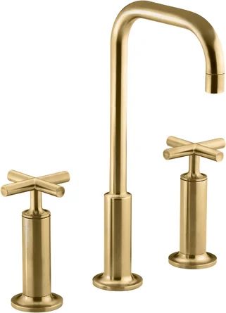 Kohler Purist Widespread Bathroom Sink Faucet with High Cross Handles and High Gooseneck Spout | ... | Wayfair North America