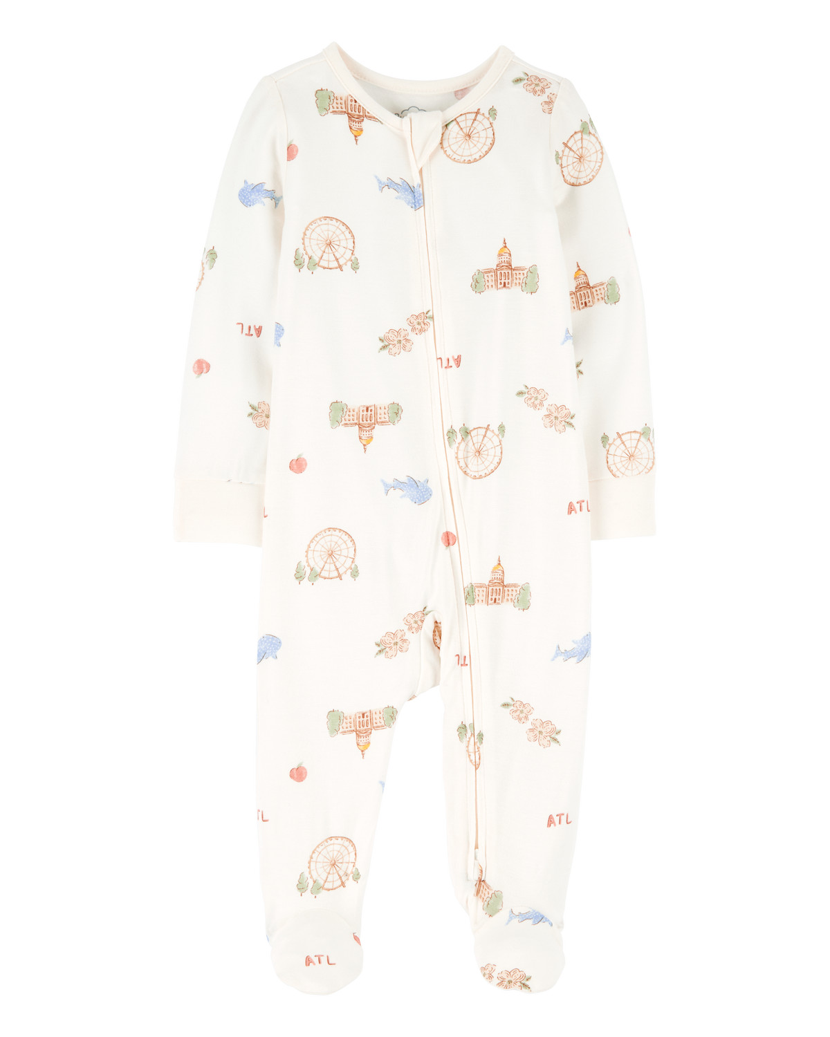 Baby Atlanta Print PurelySoft Sleep & Play Pajamas - Cream - Carter's | Carter's | Carter's Inc