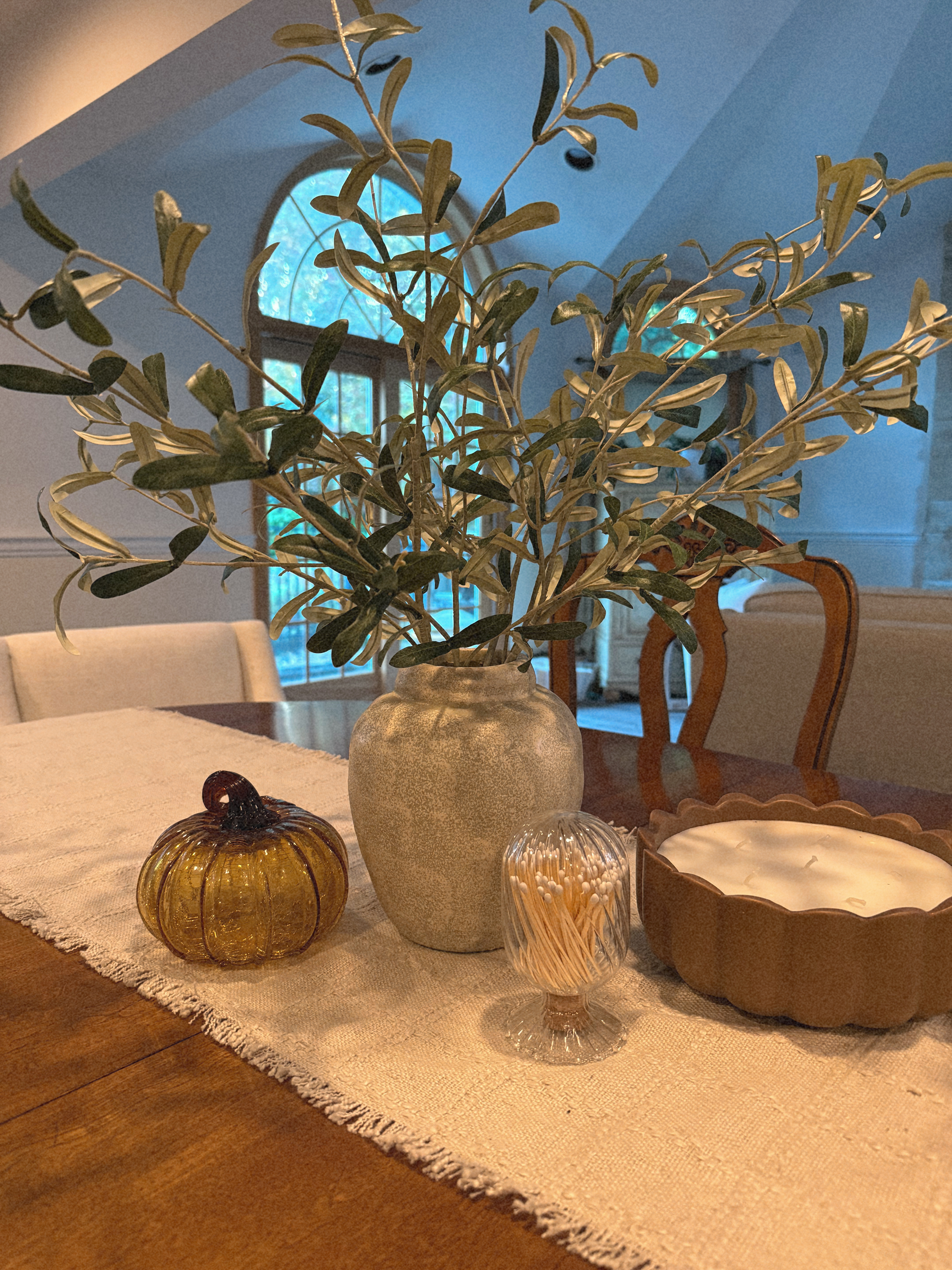 a cozy fall table moment 🍂 neutral layers, a soft glow, and simple decor that makes every meal feel special 

 #LTKSeasonal #LTKHome #LTKFindsUnder50