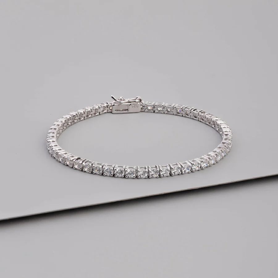 Pave 925 Sterling Silver Tennis Bracelet | Wanderlust + Co