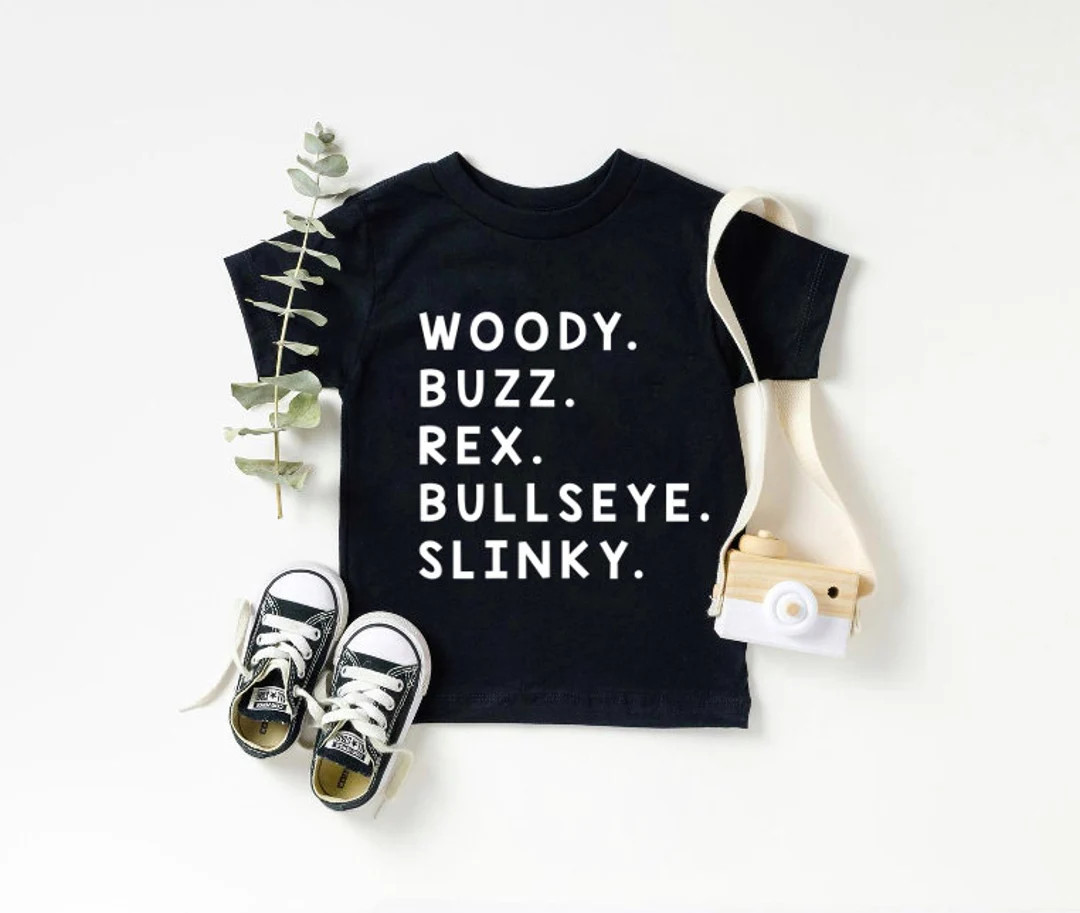 Character Names Toddler, Disney Kids Tee, Toy's Story Shirt, Woody Shirt, Buzz Shirt, Family Matc... | Etsy (US)