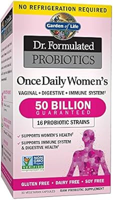 Garden of Life Dr. Formulated Once Daily Women’s Shelf Stable Probiotics 16 Strains, 50 Billion... | Amazon (US)