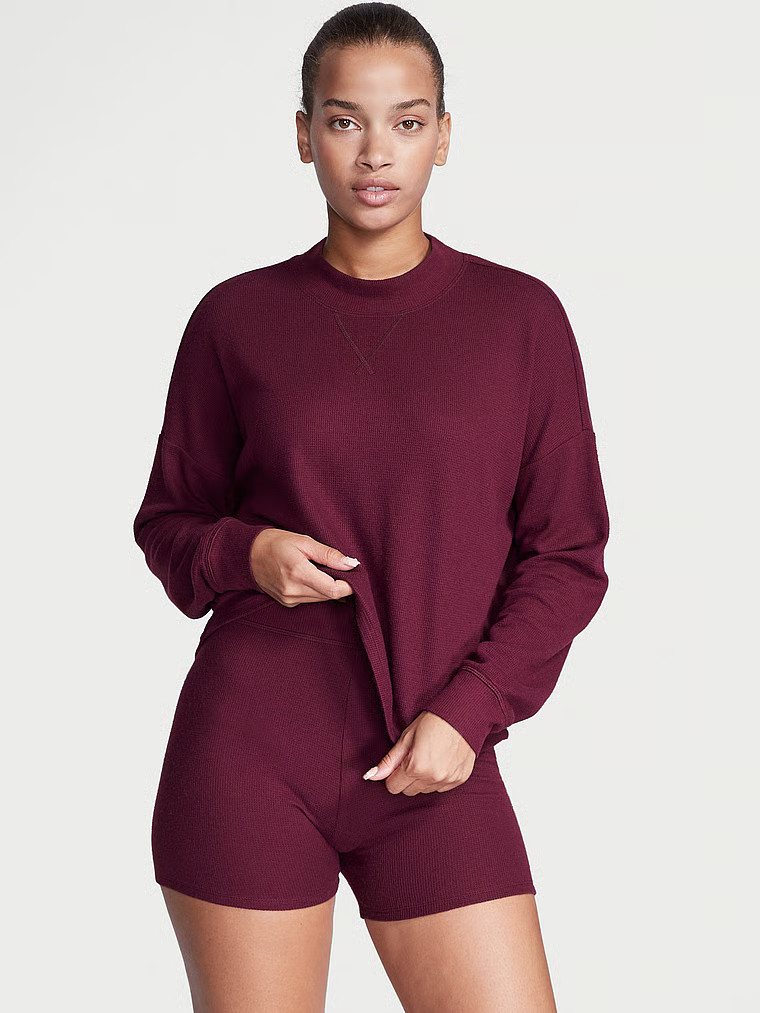 Glow Waffle Pullover Bike Short Set - Sleep & Lingerie - Victoria's Secret | Victoria's Secret (US / CA )