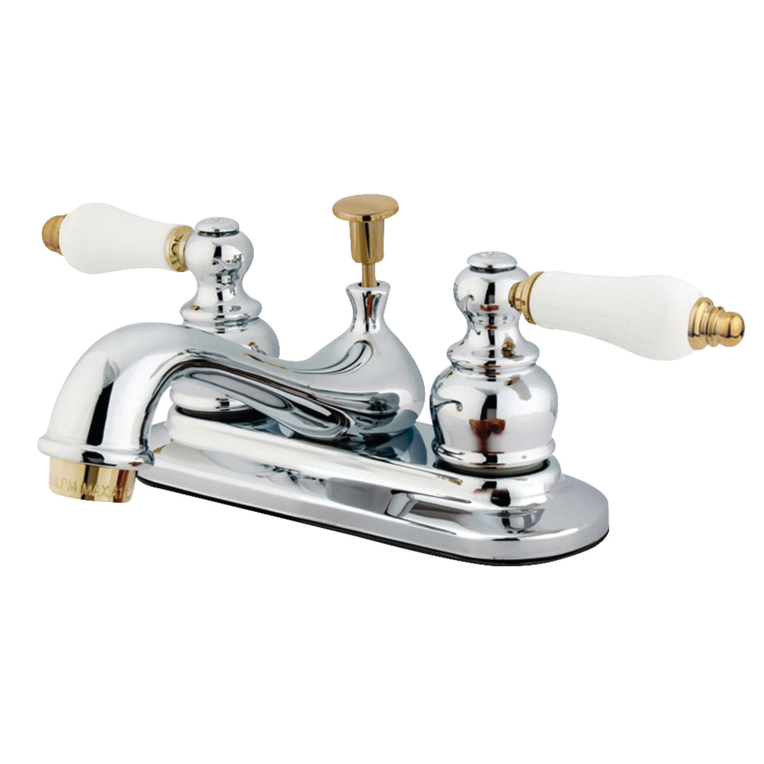 Kingston Brass KB604B 4-Inch Centerset Lavatory Faucet, Polished Chrome | Walmart (US)