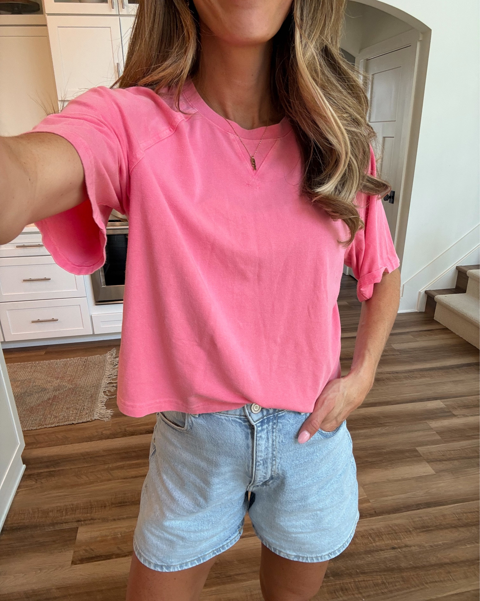 Spring everyday outfit I wore today. I’ve been wearing these mom shorts for years! I have probably reordered this same pair 2-3 times over the past 5-6 years. They run tts if anything more on the tighter side so I get size 6 when I’m using a 4

Top is old from aerie but linked similar ones!

#LTKxAerie #LTKmomlife #LTKootd