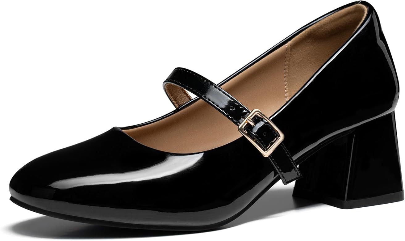 Trary Mary Jane Shoes Women, Chunky Mary Janes Heels for Women Shoes Dressy Casual, Dress Shoes f... | Amazon (US)