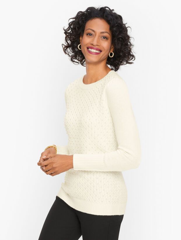 Embellished Mockneck Sweater | Talbots