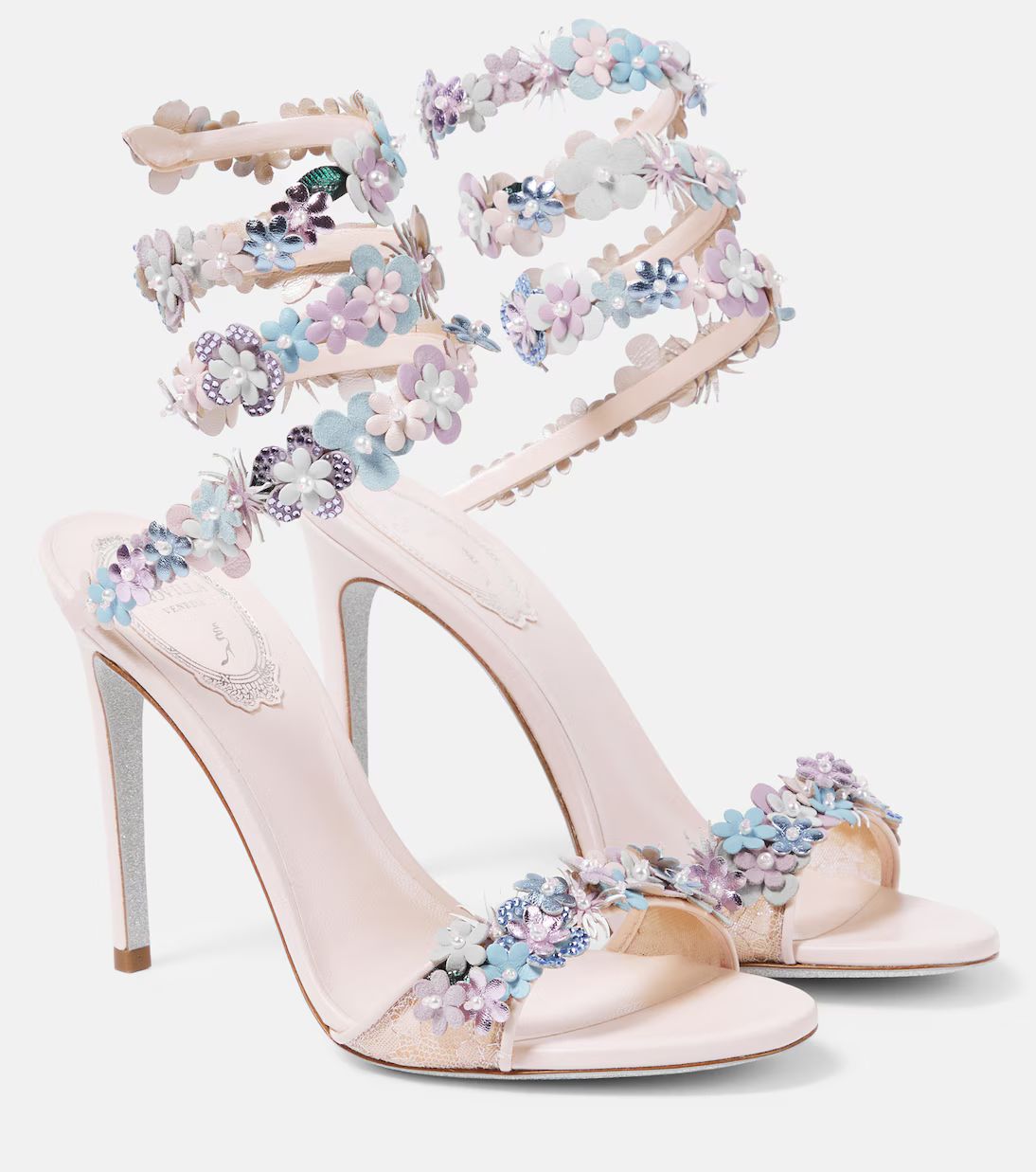 Bouquet floral-appliqué sandals | Mytheresa (US/CA)