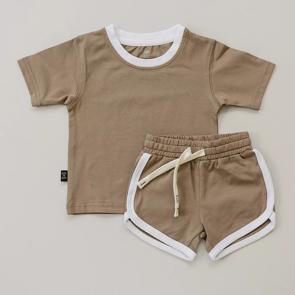 Kids Rhae Solid Short Set - Olive + Scout | Target
