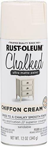 Rust-Oleum 302596 Chalked Spray Paint, 12 oz, Chiffon Cream/Off White | Amazon (US)