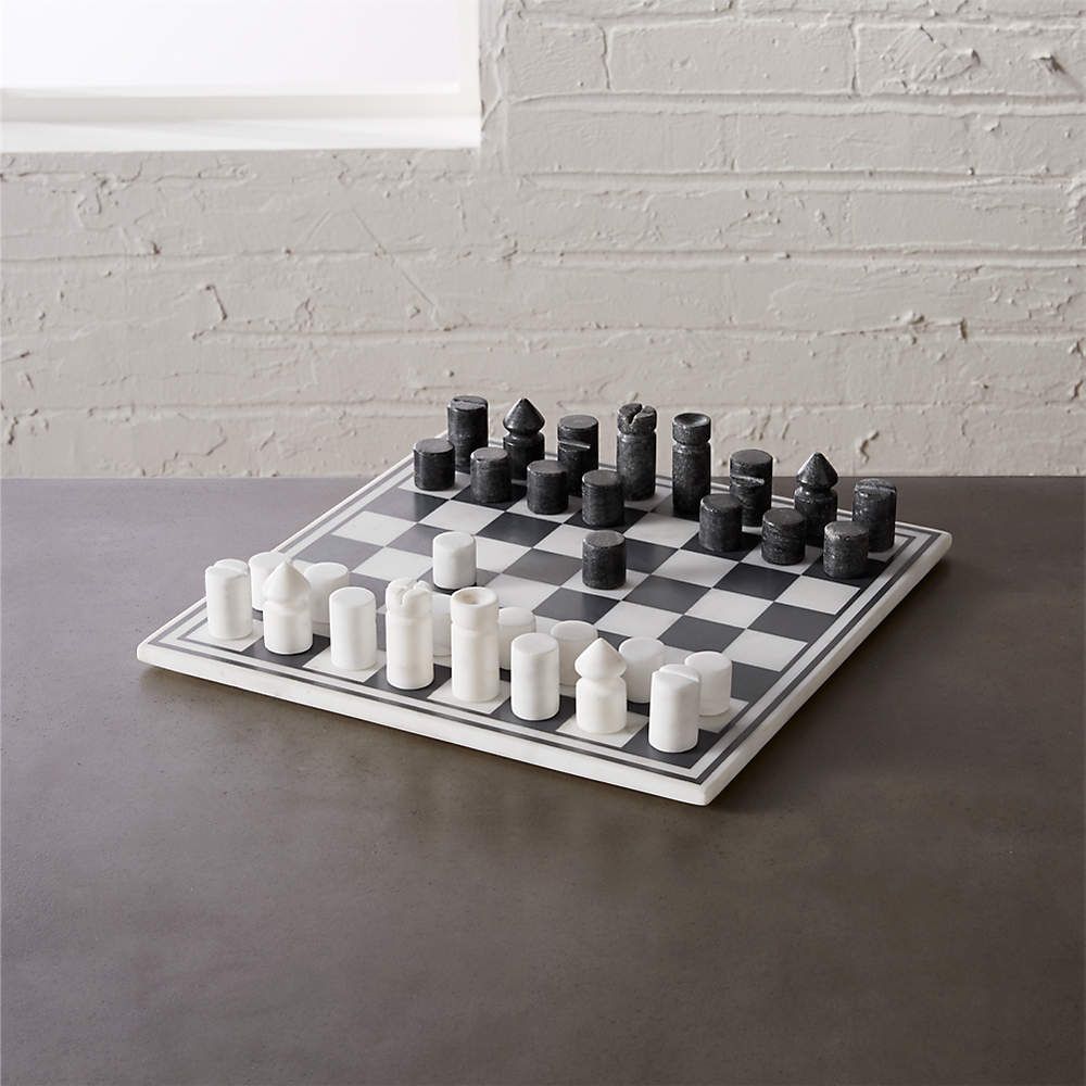 Marble Chess Game + Reviews | CB2 | CB2