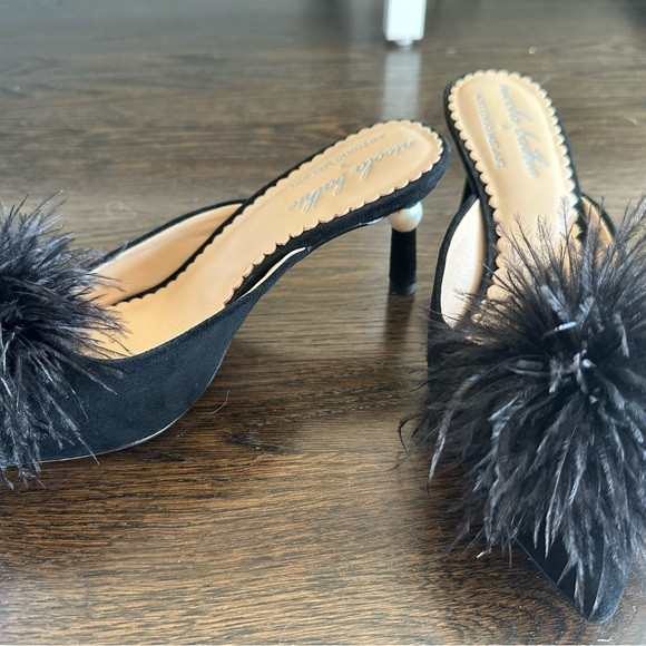 Nicola Bathie x ANTONIO MELANI Black Feathered Heels | Poshmark