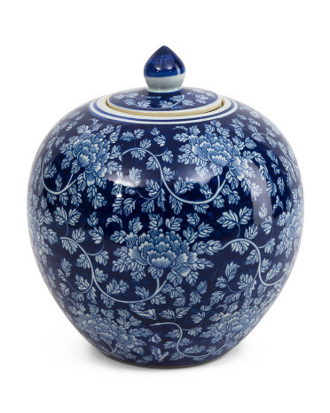 11X13 Peony Vine Melon Jar With Lid | TJ Maxx