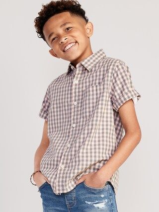 Short-Sleeve Printed Poplin Shirt for Boys | Old Navy (US)