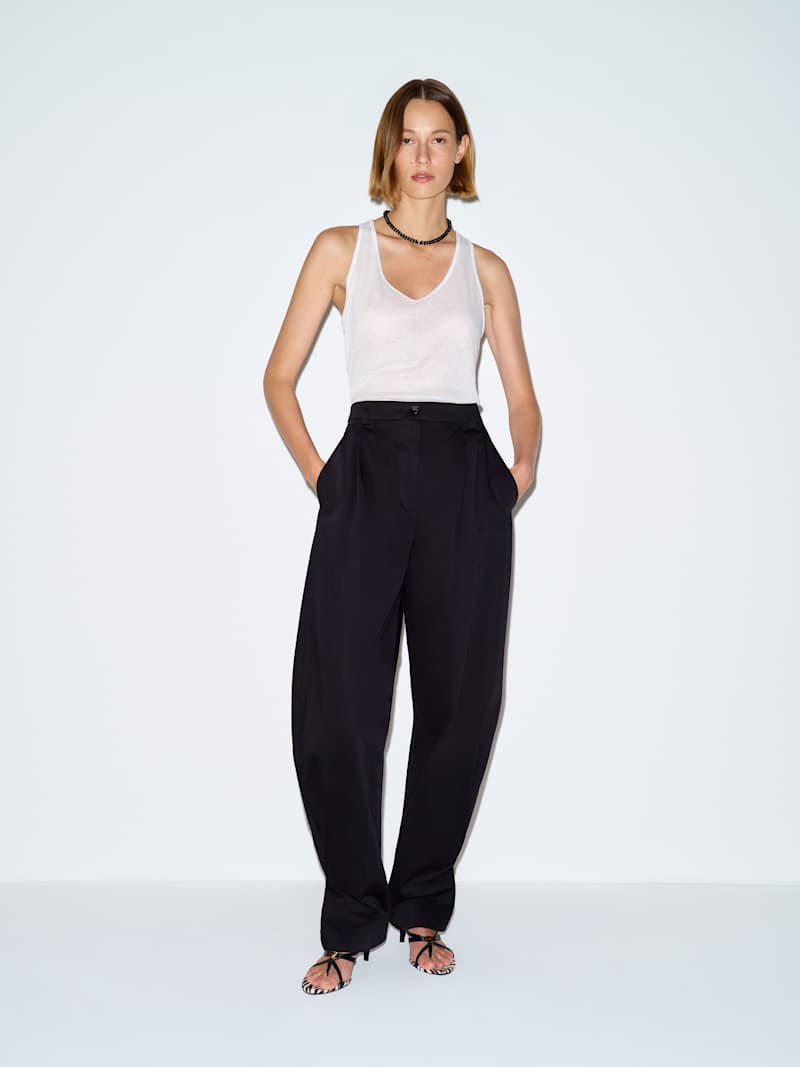 Reformation Oria Barrel Leg Pant Black 2 | Reformation (Global)