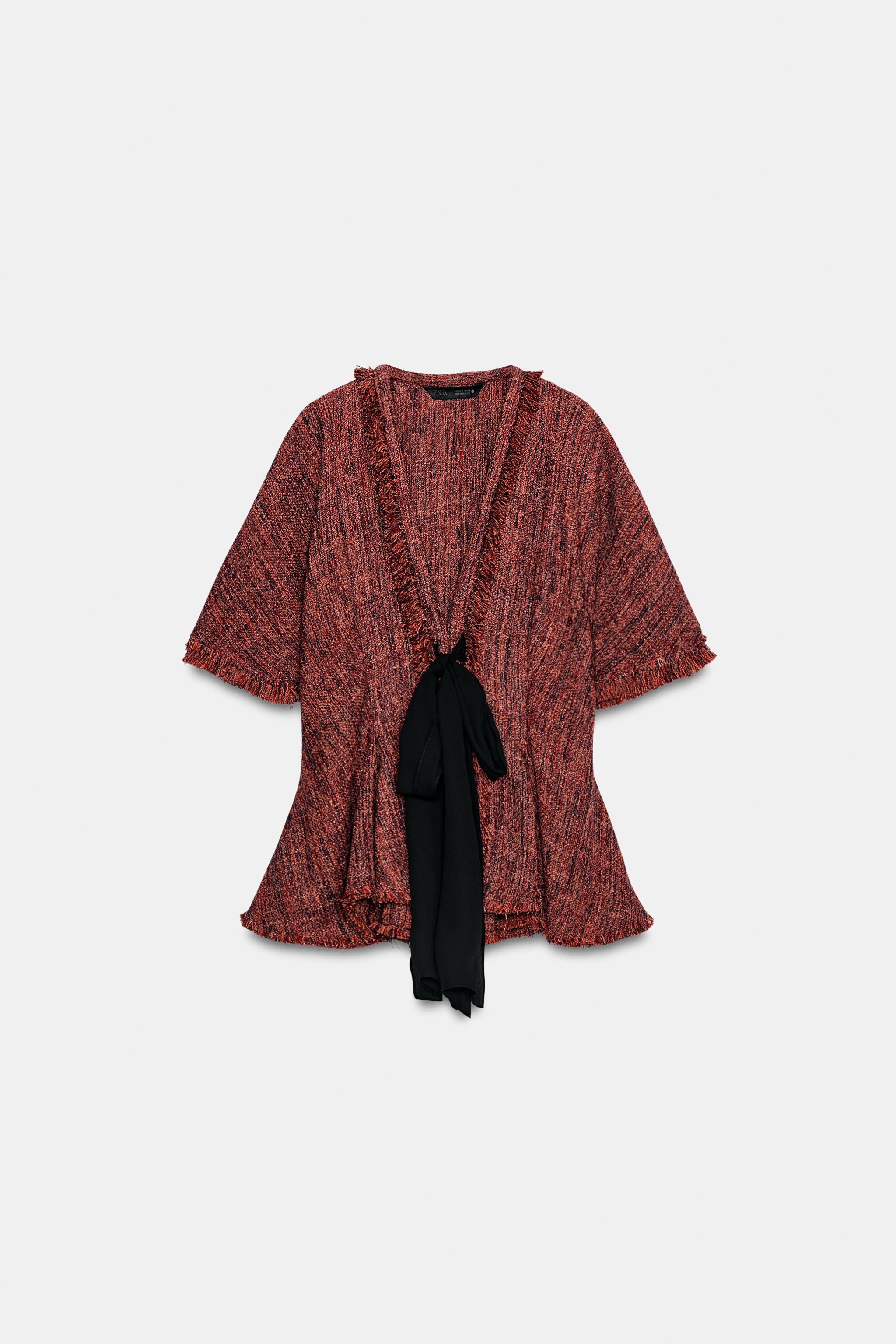 ZW COLLECTION FRINGED PEPLUM TOP | Zara US
