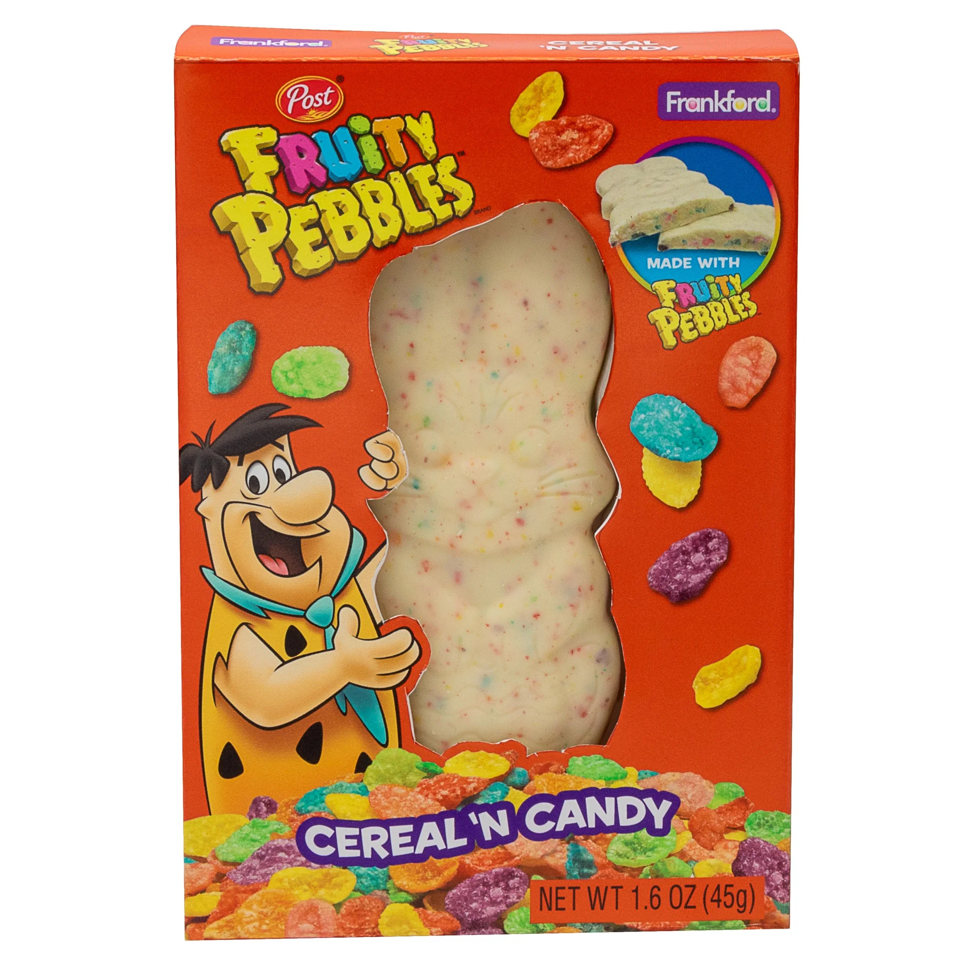 Frankford, Post Fruity Pebbles Cereal 'N Candy Bunny, Easter Candy,1.6 oz | Walmart (US)