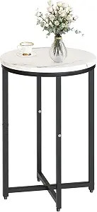 DKLGG Modern Gold Side Table, Small Coffee Table Round End Table with Gold Frame, Marble Side Tab... | Amazon (US)