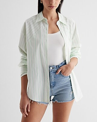 Striped Boyfriend Portofino Shirt | Express