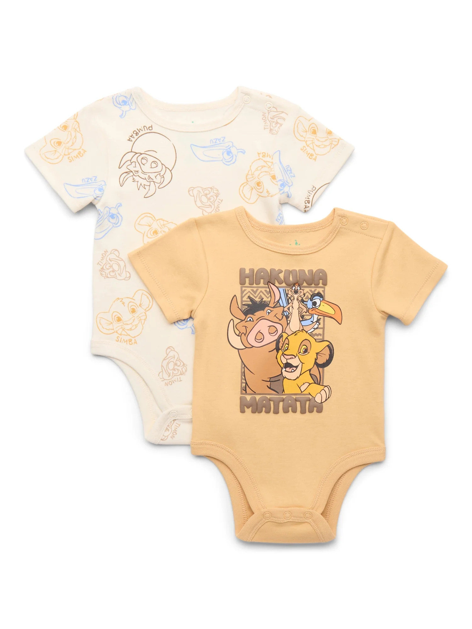 Disney The Lion King Baby Bodysuits, 2-Pack, Sizes 0/3 Months-24 Months | Walmart (US)