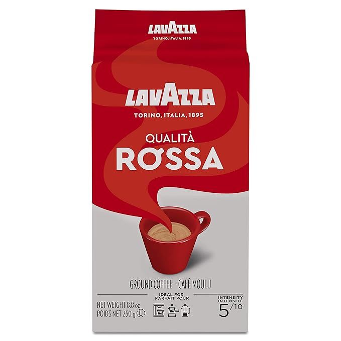 Lavazza Qualita Rossa Ground Coffee Blend Bag, Medium Roast, 8.8 Ounce | Amazon (US)