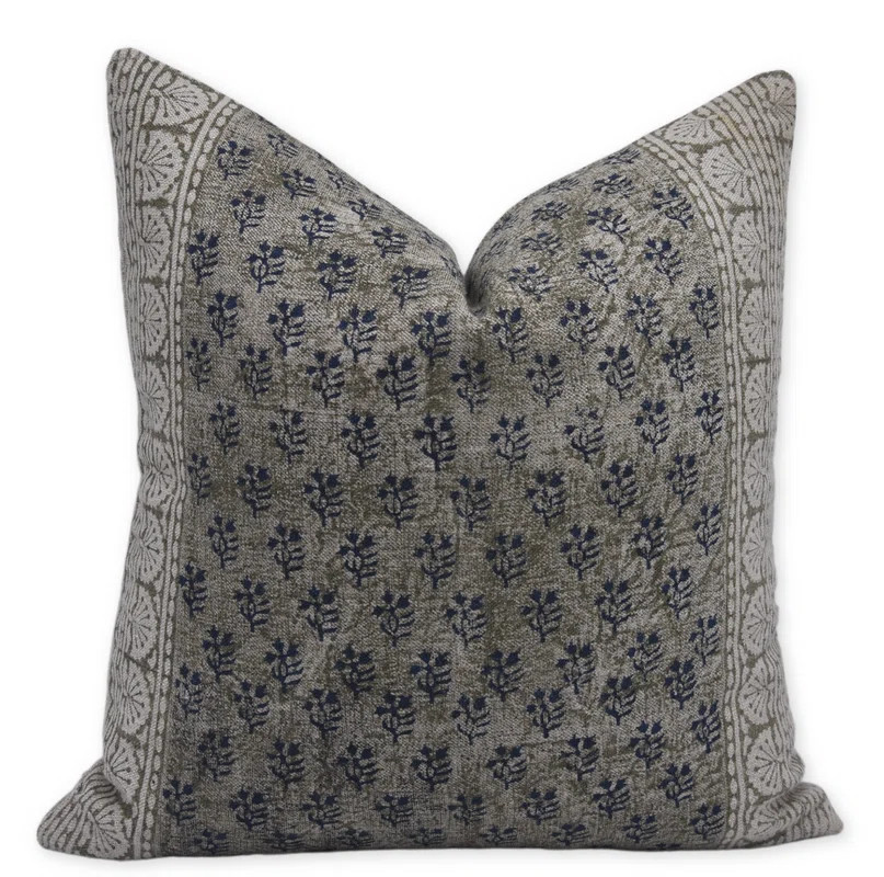 Floral Linen Indoor/Outdoor Pillow Cover | Wayfair North America
