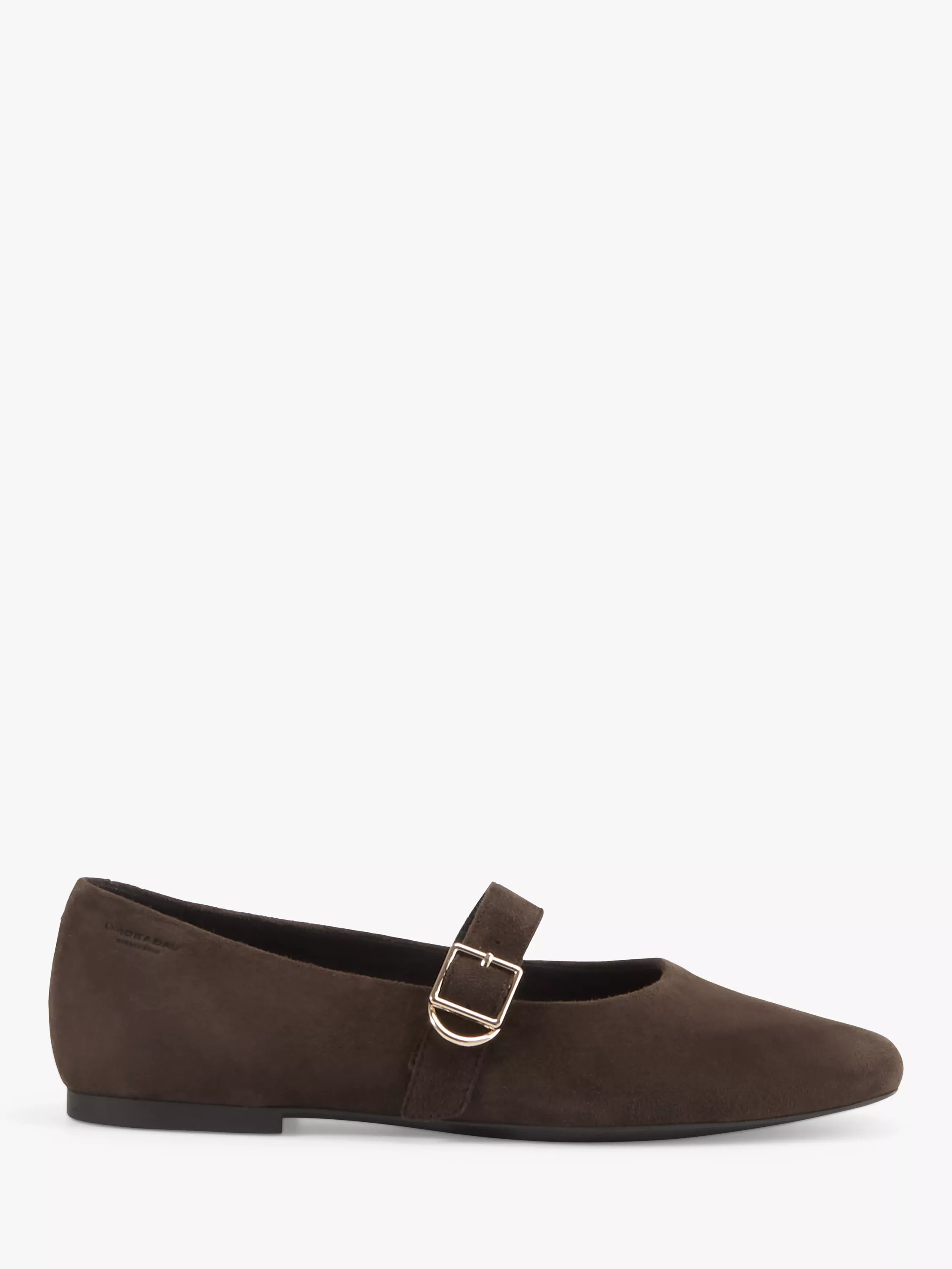 Vagabond Shoemakers Jolin Suede Mary Jane Flat Shoes, Brown | John Lewis (UK)