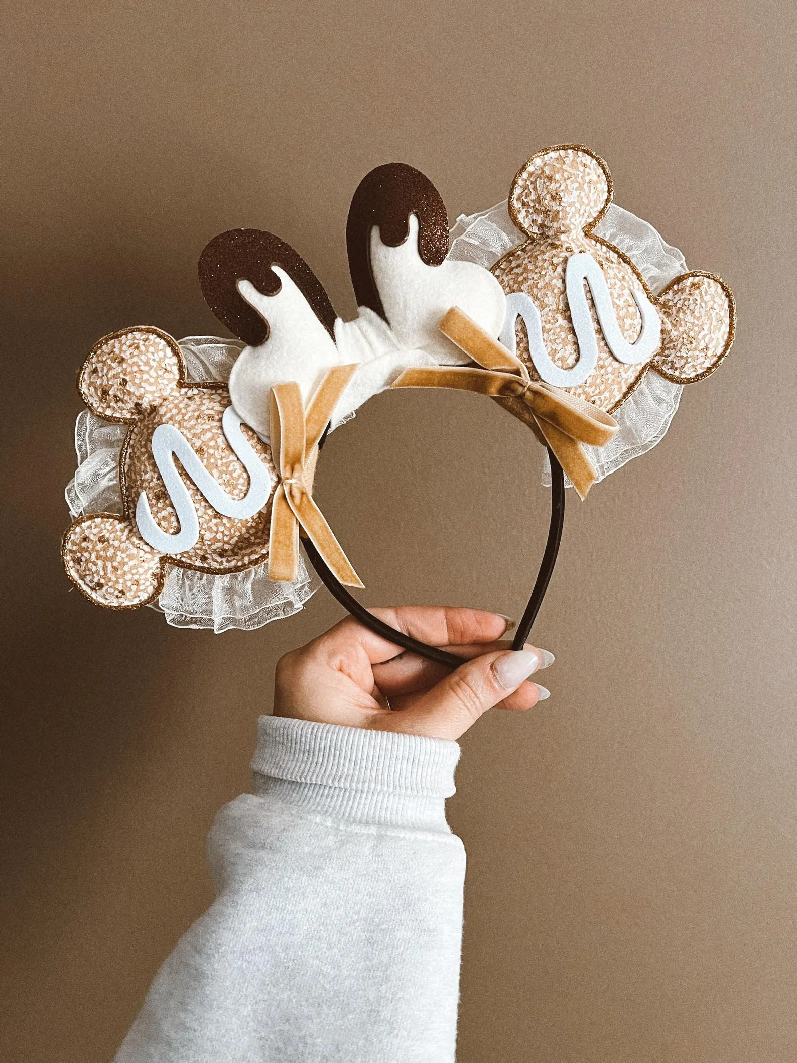 Beignet Mouse Ears Headband, Giddyupandgrow - Etsy | Etsy (US)