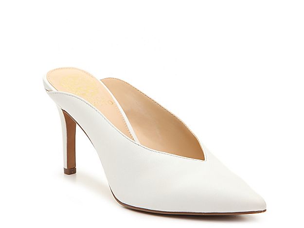 Vince Camuto Berodie Mule - Women's - White Leather | DSW