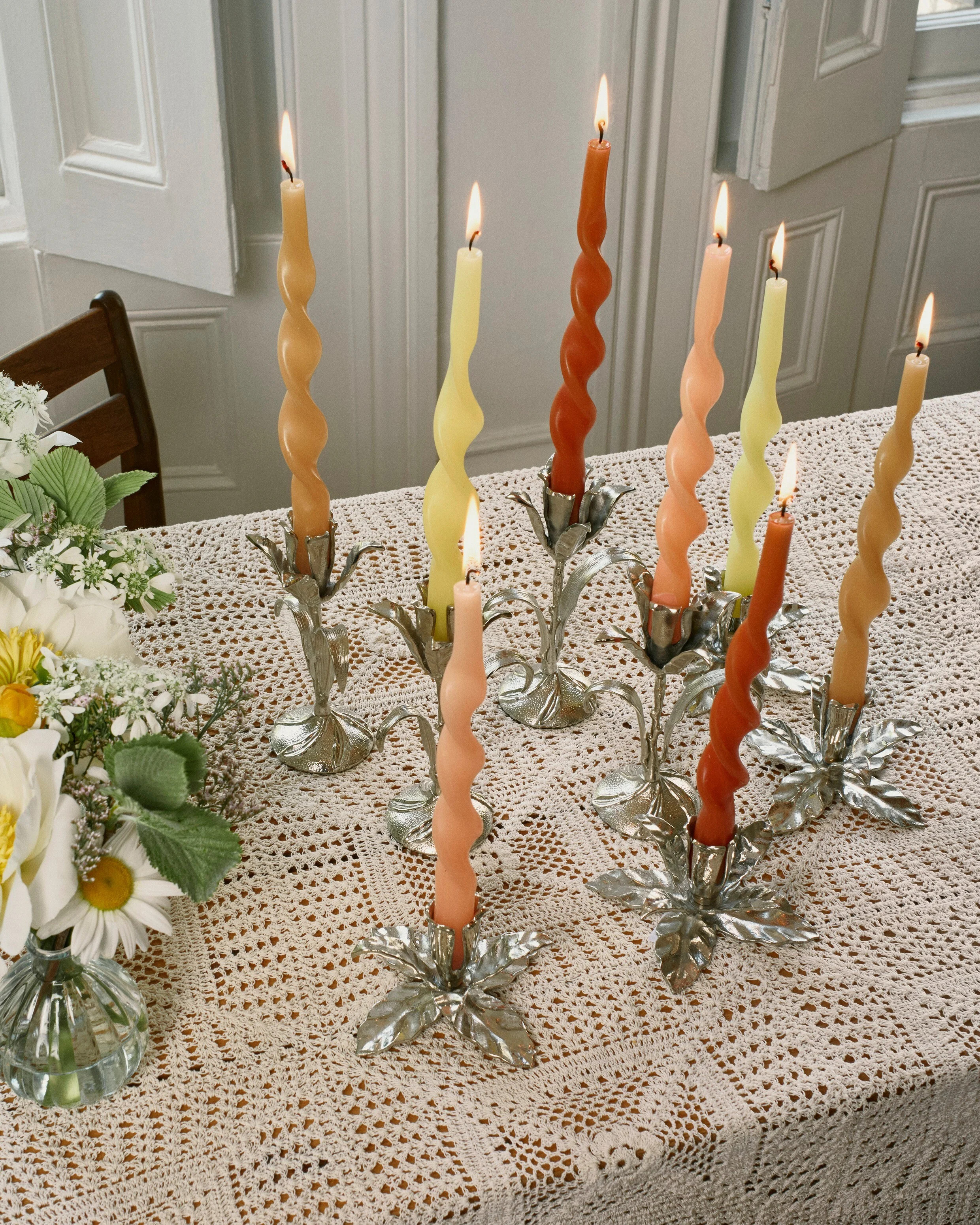Shrimps x Oliver Bonas Dinner Candles Set of Four | Oliver Bonas | Oliver Bonas (Global)