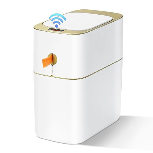 MOPALL Automatic Bathroom Trash Can with Lid, 3.1 Gallon / 13L Smart Motion Sensor Touchless Smal... | Amazon (US)