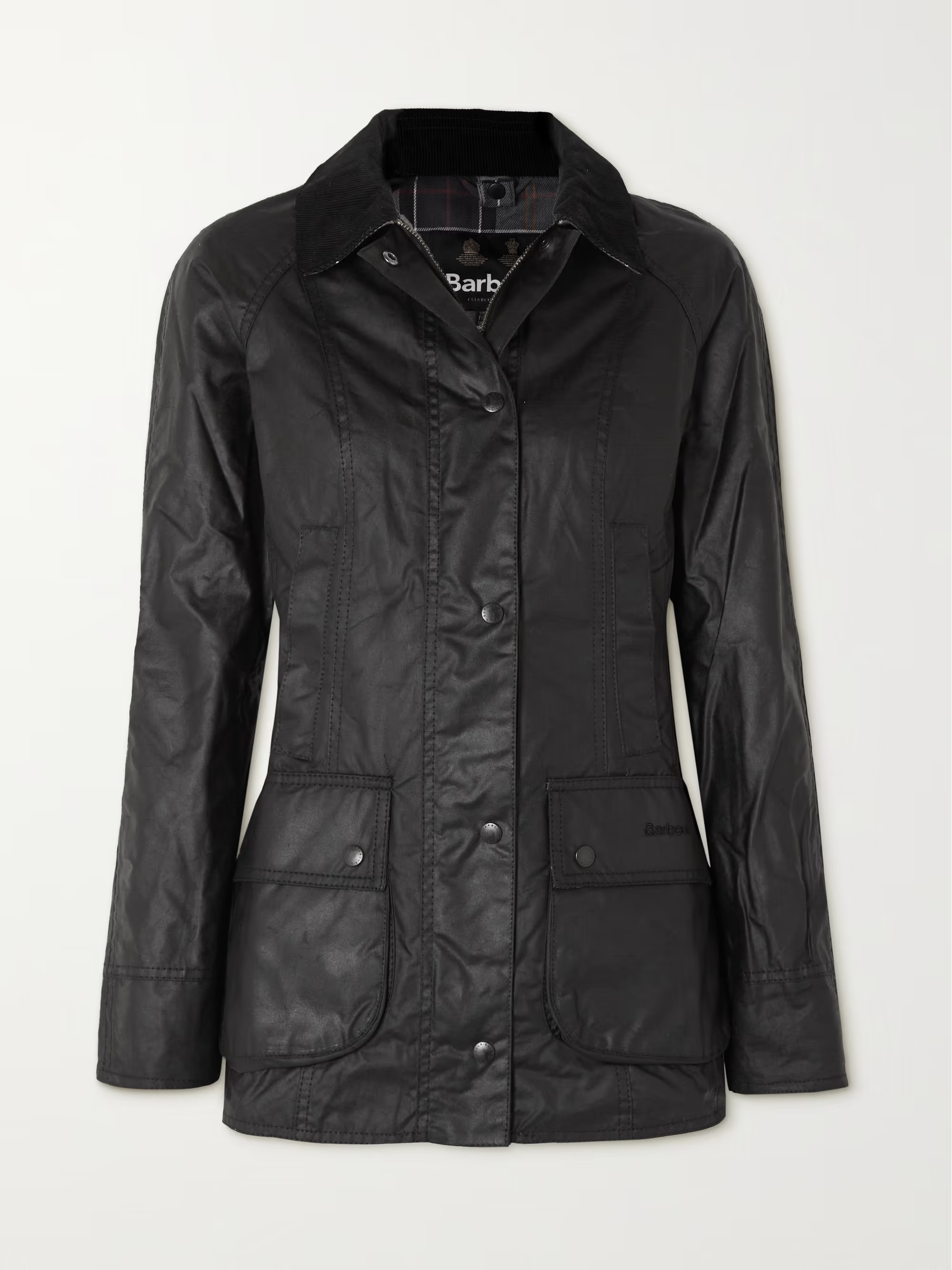 Beadnell corduroy-trimmed waxed-cotton jacket | NET-A-PORTER (US)