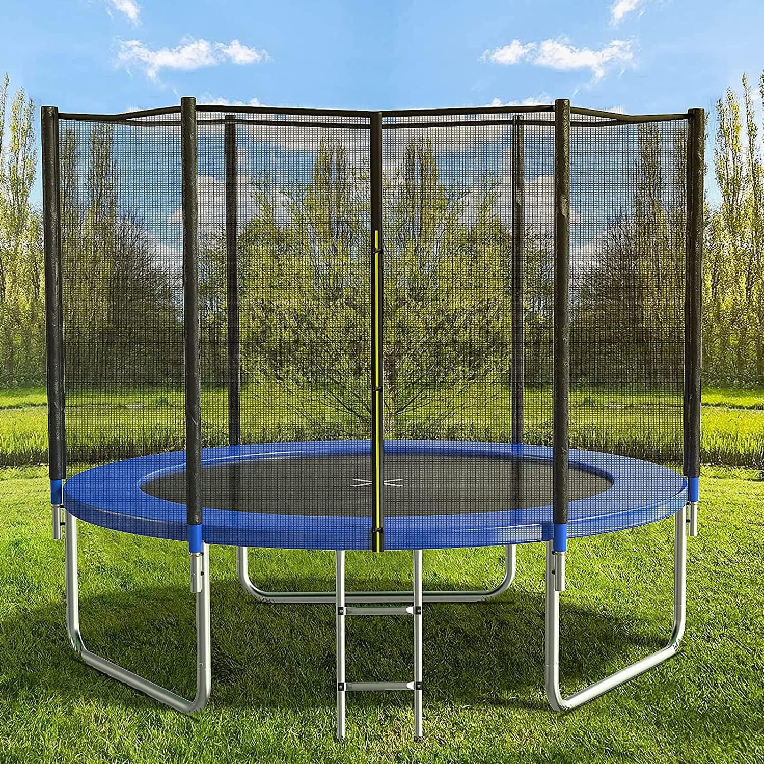 AOTOB 8FT 10FT 12FT 14 FT 15FT Trampoline with Safety Enclosure Net，Outdoor Trampoline with Bas... | Amazon (US)