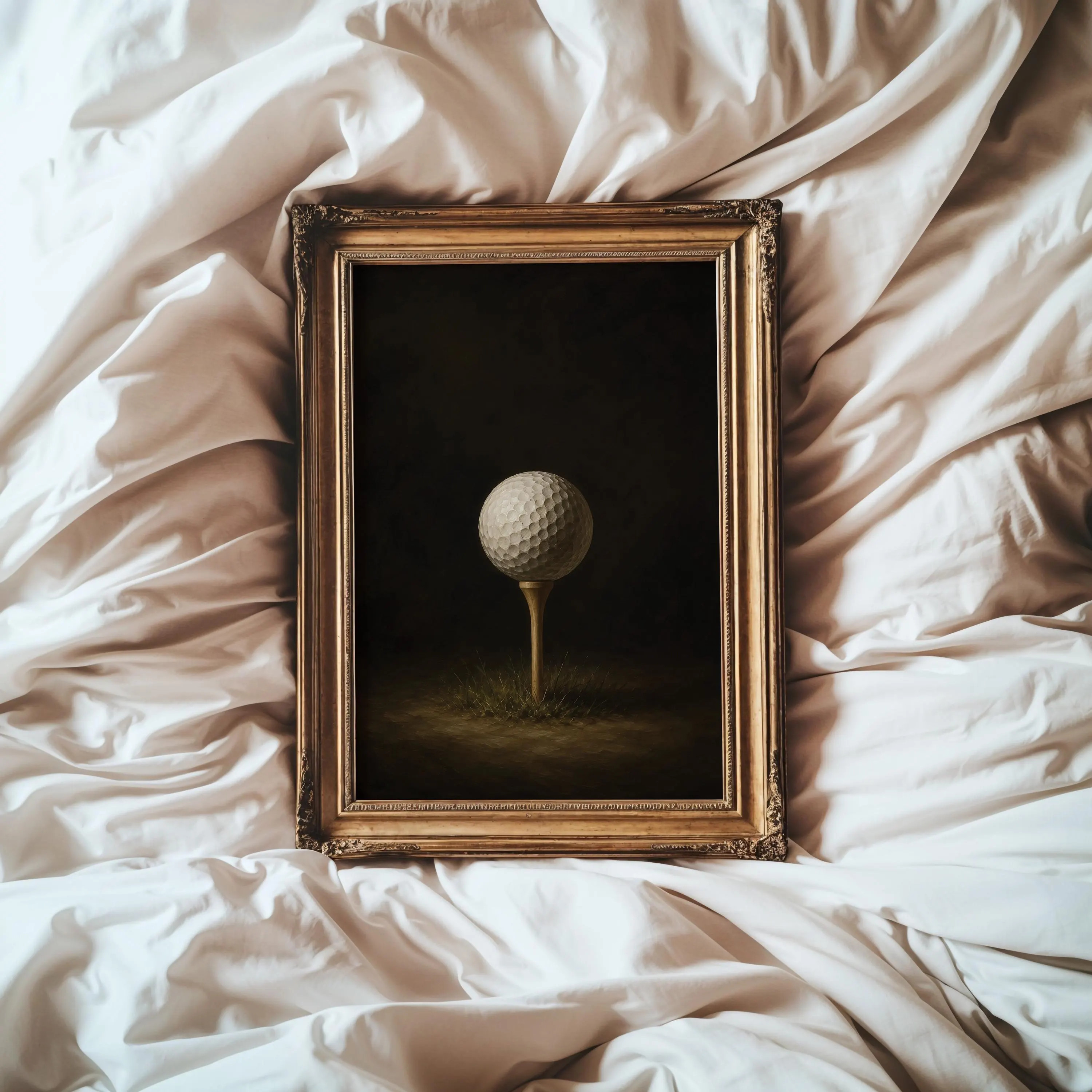 Golf Wall Art | Moody Golf Ball Painting | Vintage Golf Decor | Golf Office Print | Classic Golfer Gift for Him | Etsy (Global)