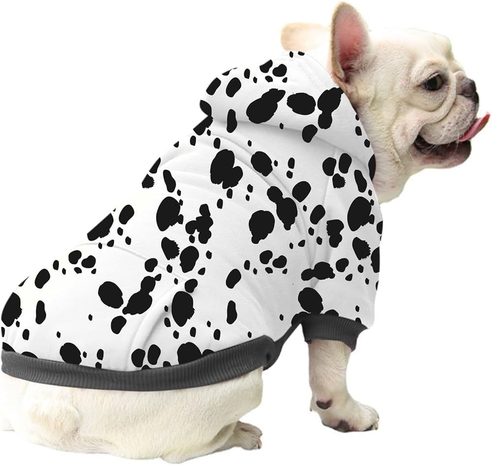 Halloween Dalmatian Dog Costume, Dalmatians Print Winter Clothes Sweaters for Halloween Cosplay A... | Amazon (US)