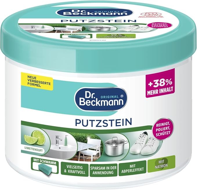 Dr. Beckmann Cleaning Stone, Universal Household Cleaner with Sponge, 550 g, Fresh Lime Scent | Amazon (US)