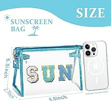 COSHAYSOO Clear Makeup Bag Sunscreen Pouch Beach Vacation Essentials Waterproof Summer Stuff Trav... | Amazon (US)