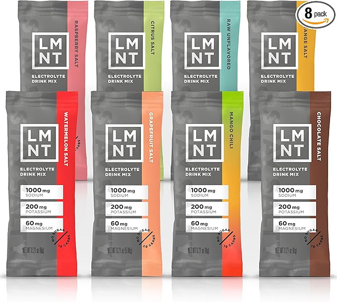 LMNT Zero Sugar Electrolytes - Sample Pack | Drink Mix | 8-Count | Amazon (US)
