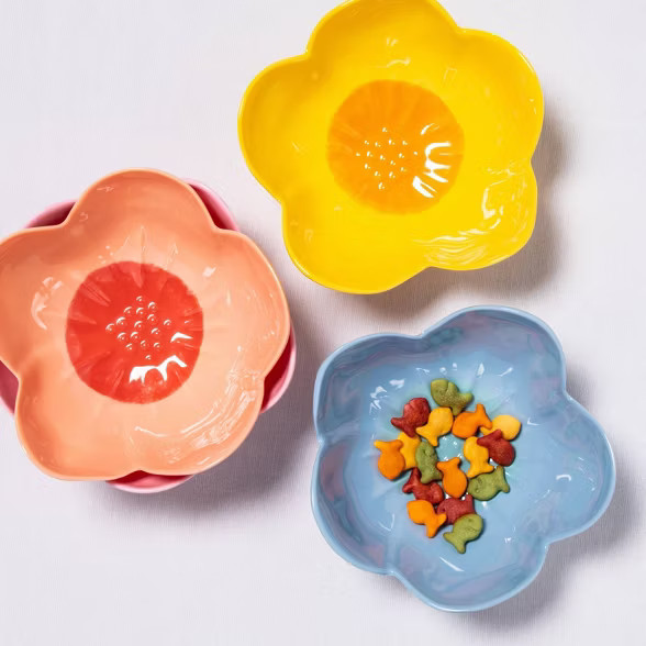 14oz Melamine Flower Dining Bowl Yellow - Spritz™ | Target