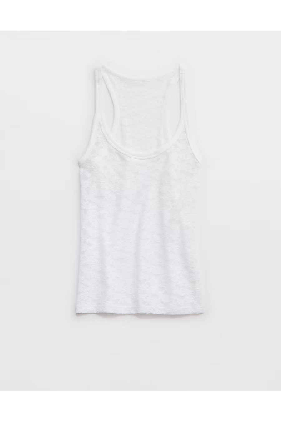 Aerie Easy Does It Vintage Lace Tank Top Women's White XXS | American Eagle Outfitters (US & CA)