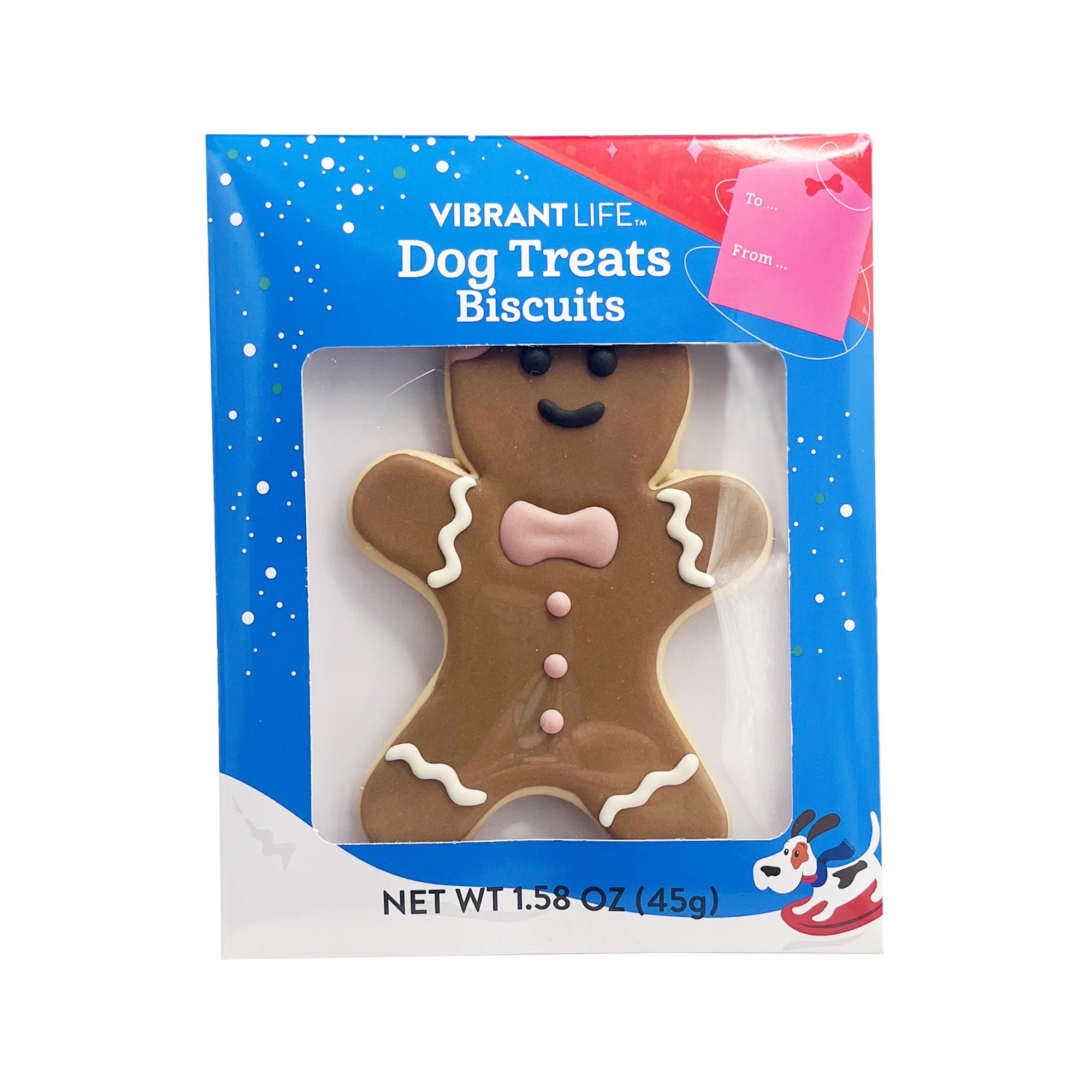 Vibrant Life Peanut Butter Flavor Crunchy Biscuit Treat for Dogs, Gingerbread Man, 1.58 oz Net We... | Walmart (US)