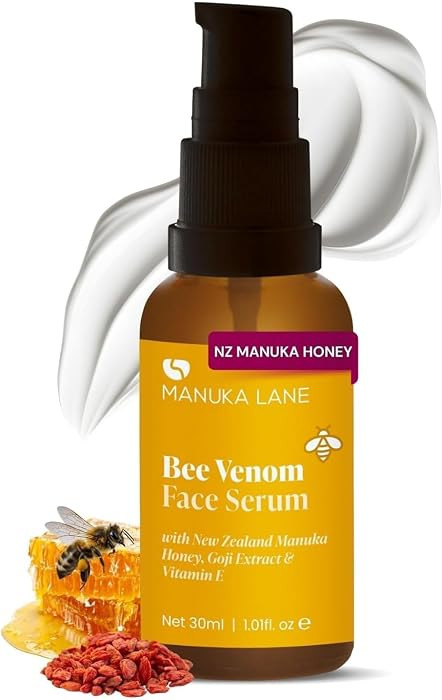 Bee Venom Face Serum for Face and Neck with Manuka Honey, Goji Extract and Vitamin E | Plant Base... | Amazon (US)