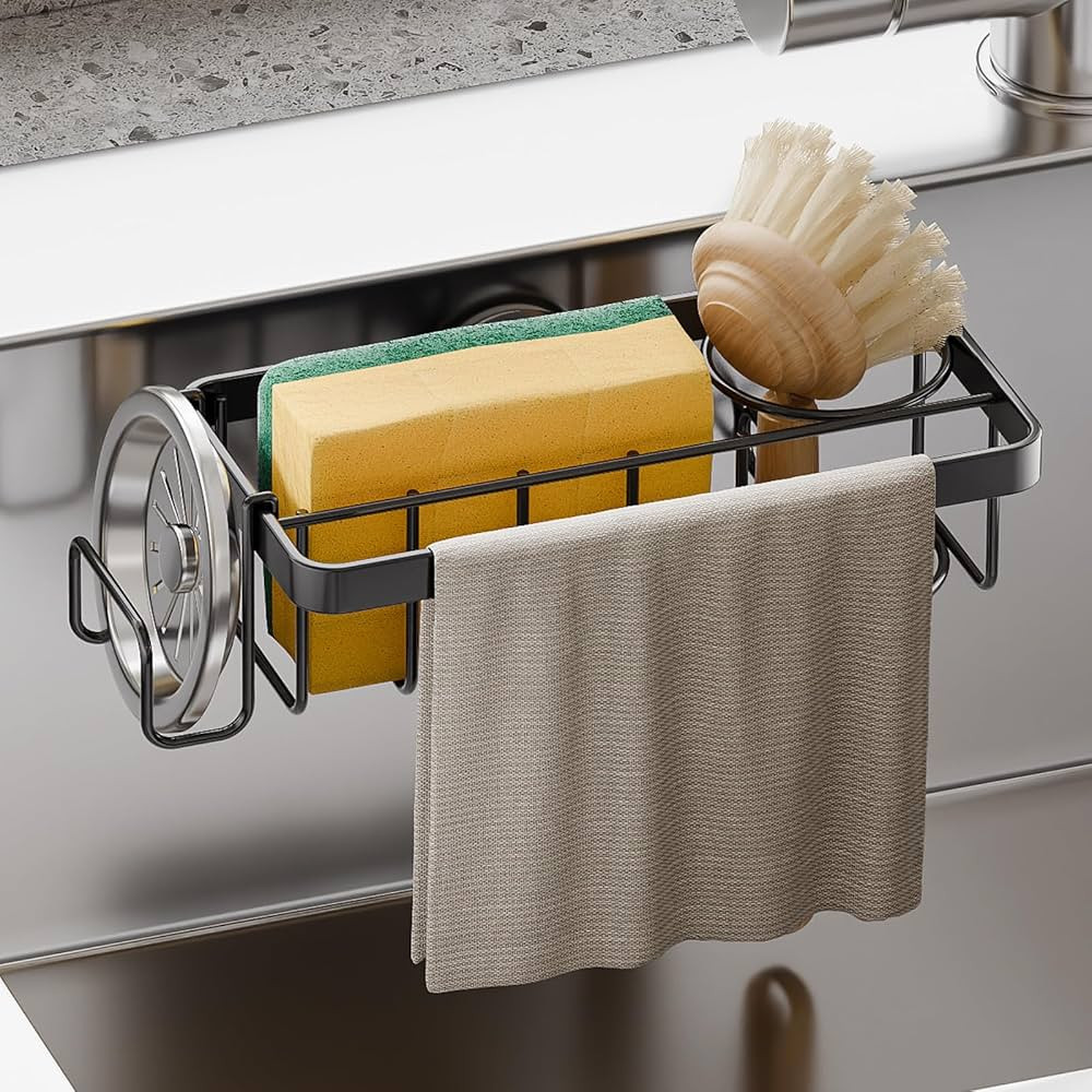 TAILI 4-in-1 Rustproof Sink Caddy & Sponge Holder with Removable Strong Suction Cup for Kitchen S... | Amazon (US)