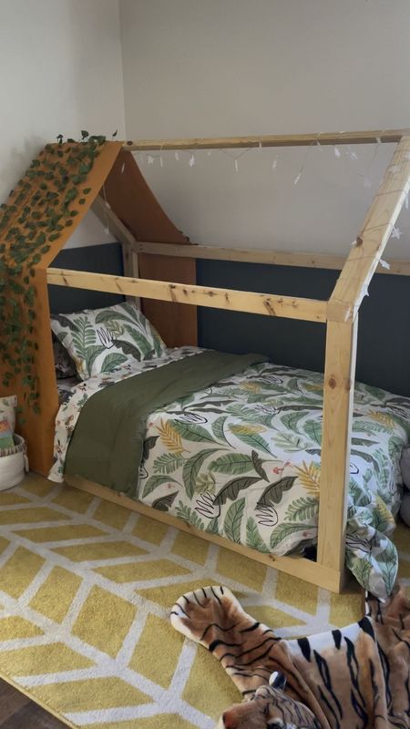 Toddler bedroom ideas: toddler floor bed, kids room, twinkle lights, twin comforter 

#LTKkids #LTKVideo #LTKhome