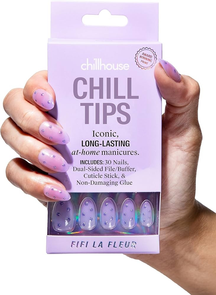 Chillhouse - Chill Tips, Press on Nails Kit - Fifi La Fleur (Almond) - 30 Nail Shapes & Sizes - U... | Amazon (US)