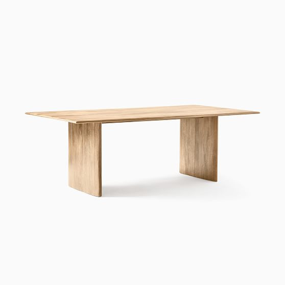 Anton Solid Wood 120"" Dining Table, Cerused White | West Elm (US)