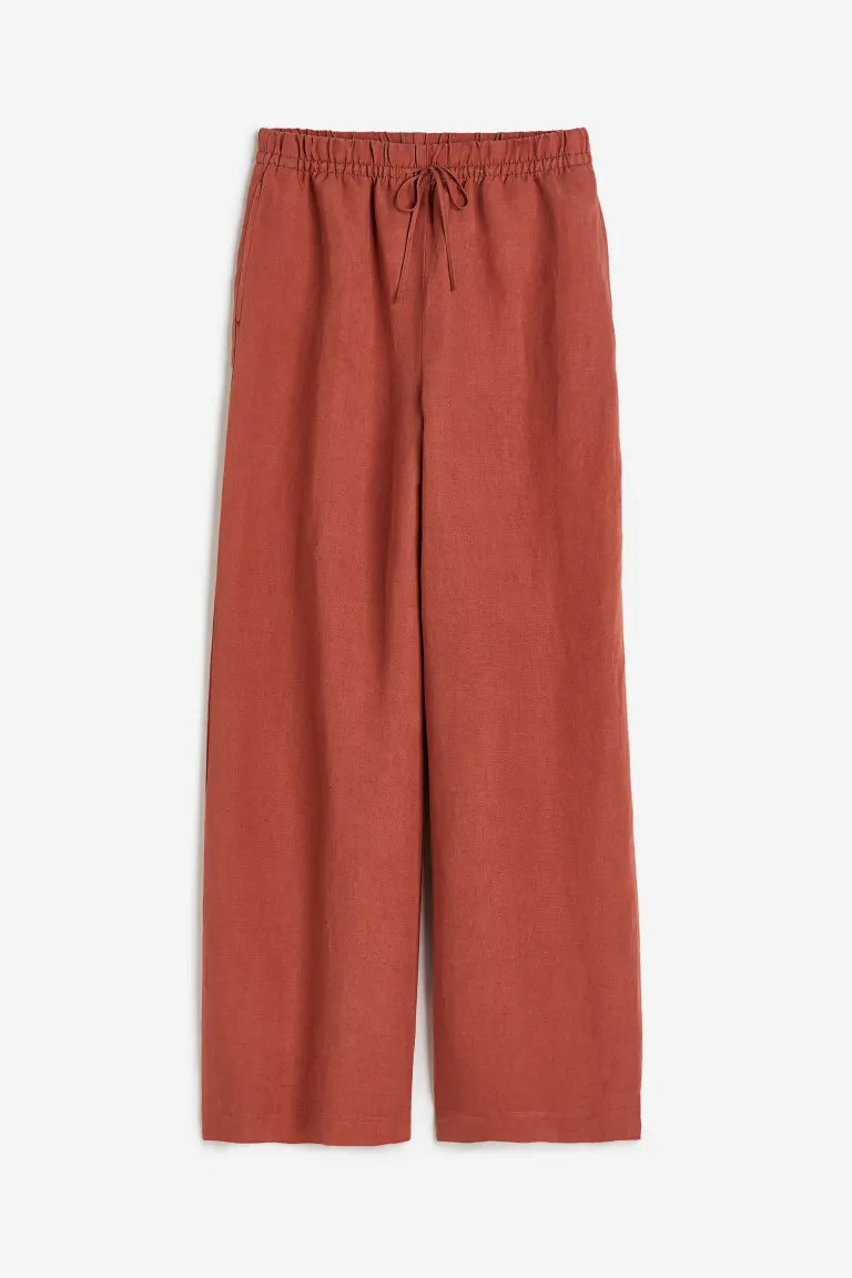 Linen-blend Pull-on Pants | H&M (US + CA)